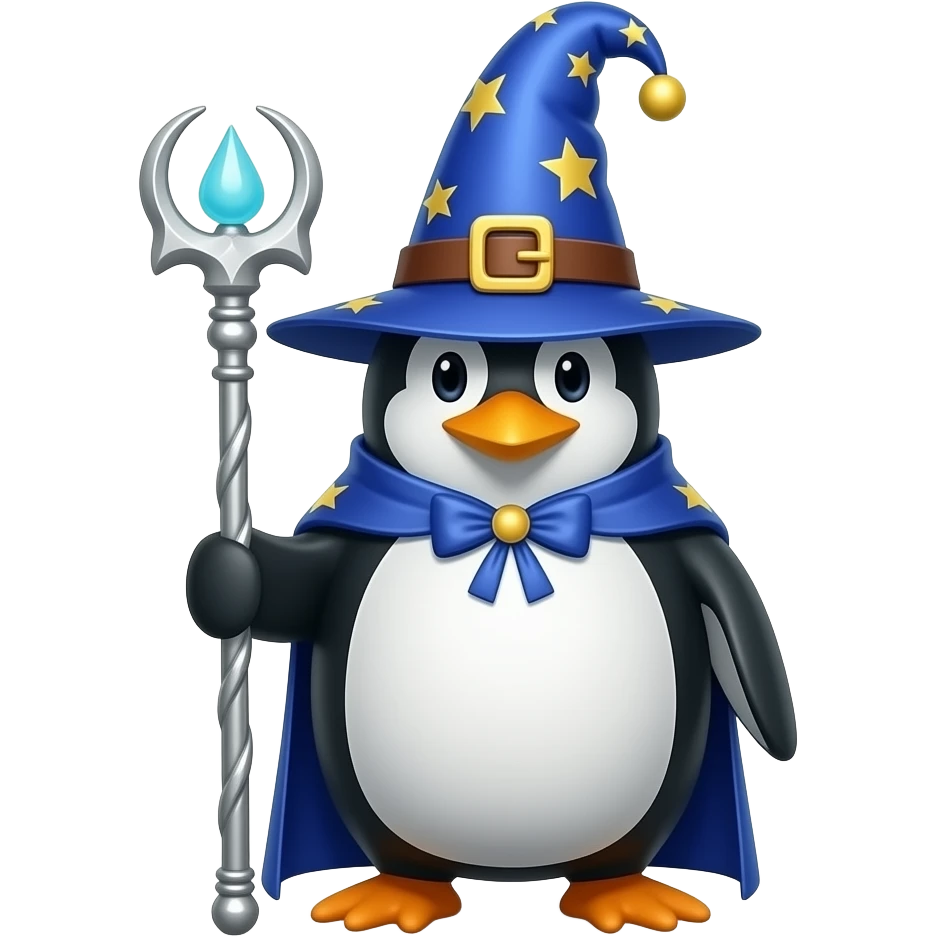 Penguin Wizard emoji