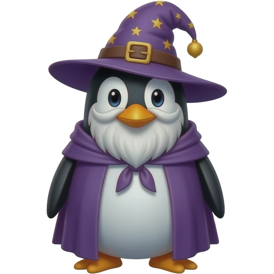 Penguin Wizard emoji