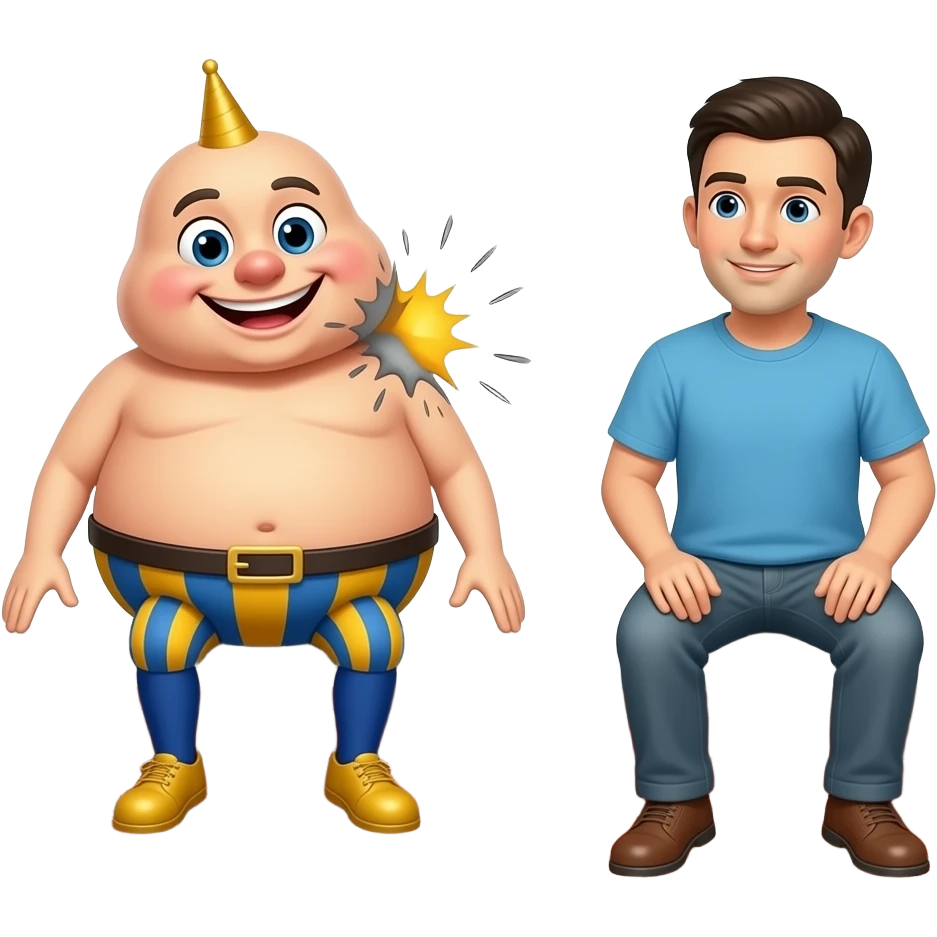 Humpty Dumpty hit friend sit in the wall emoji