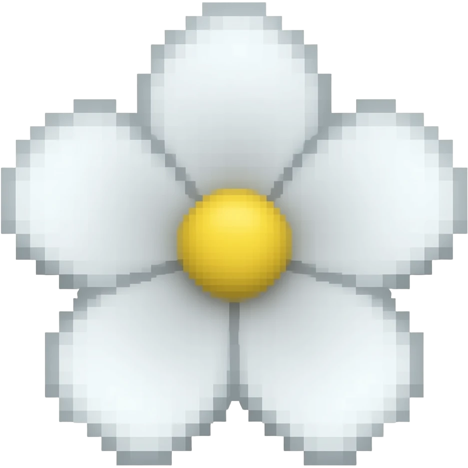 pixel white flowers emoji