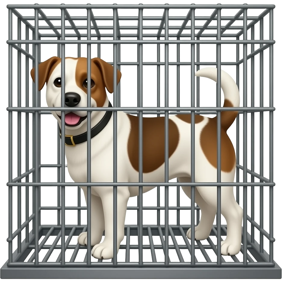 100 Animals in a cage And 1 Dog in A Bath emoji
