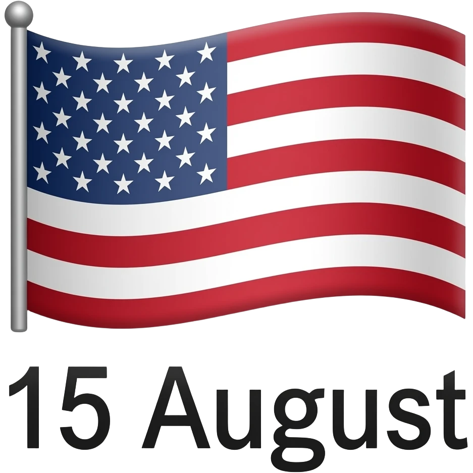 Flag text 15 August emoji