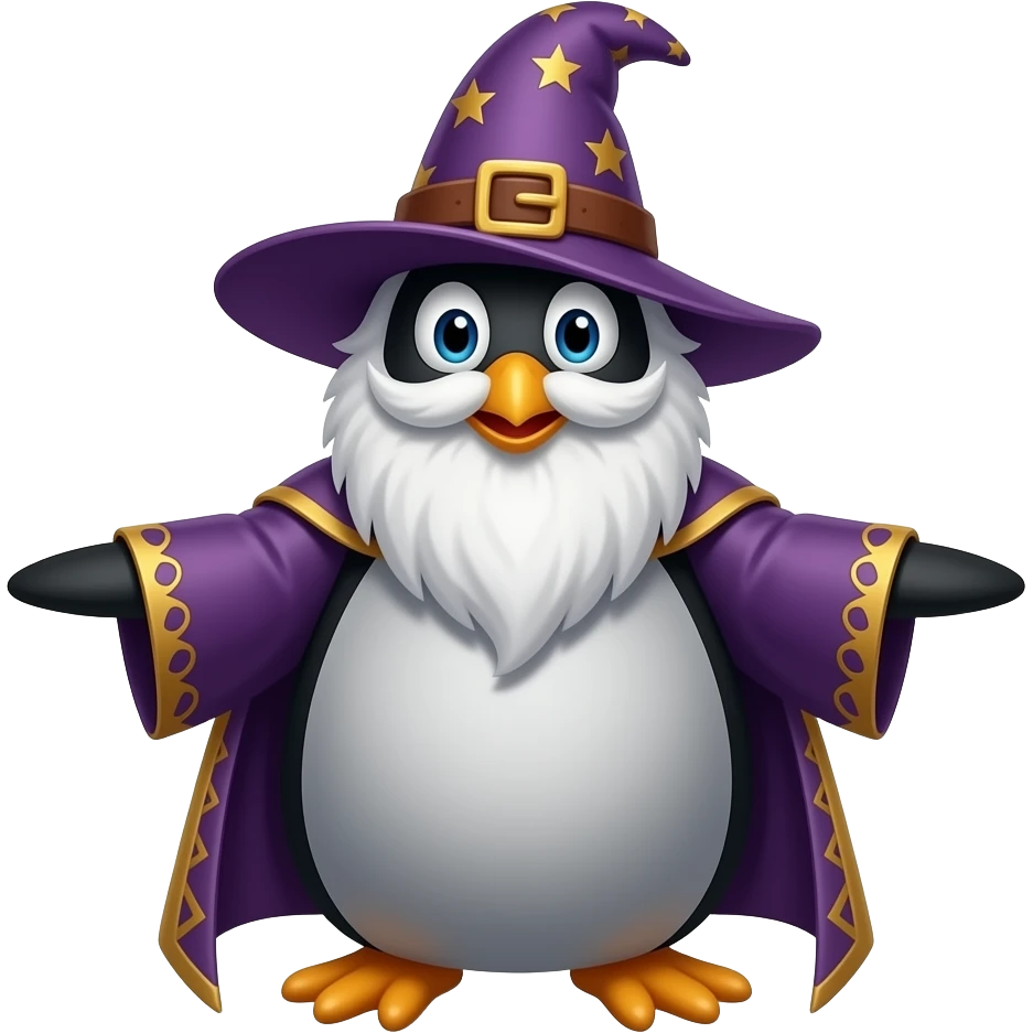 Penguin Wizard emoji