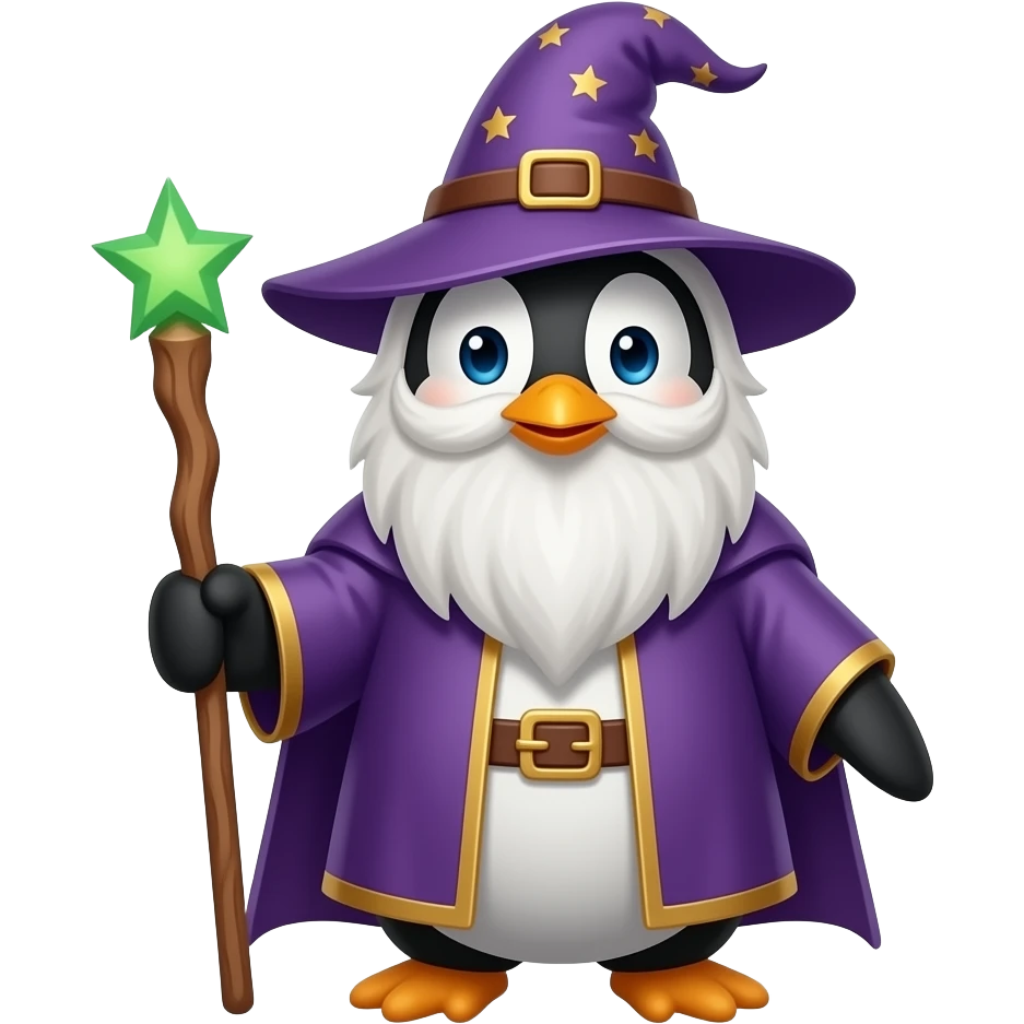 Penguin Wizard emoji