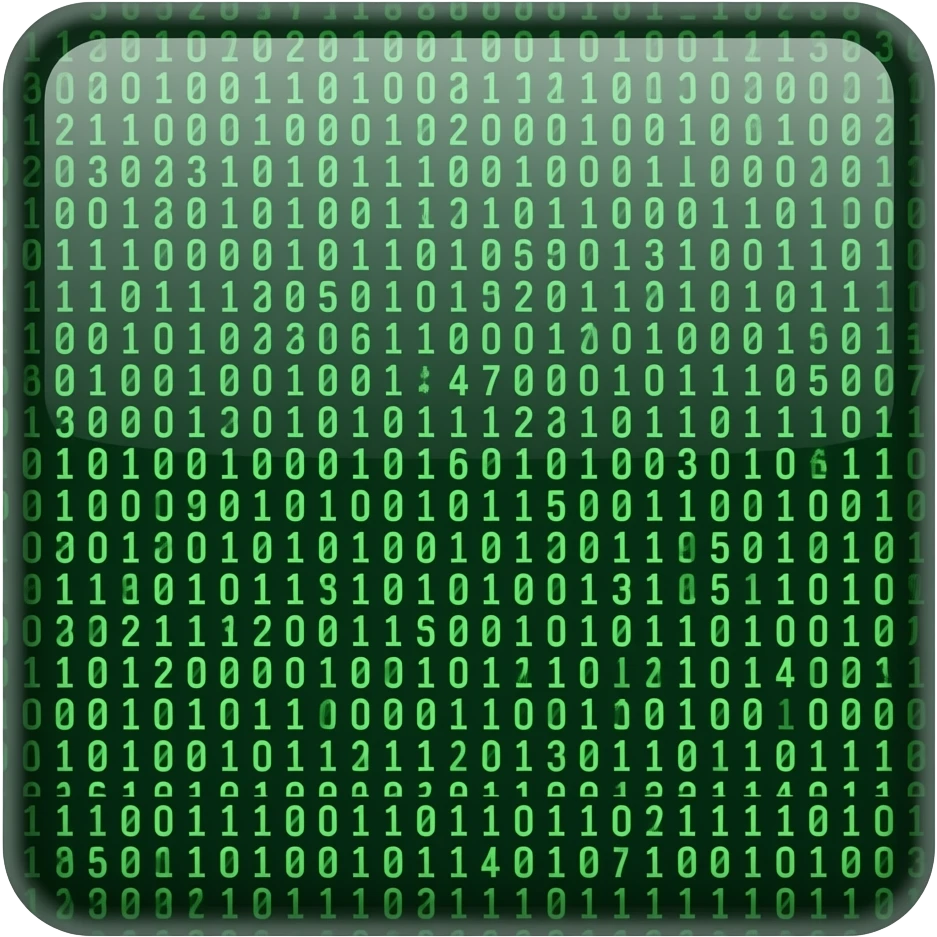 Matrix green code emoji