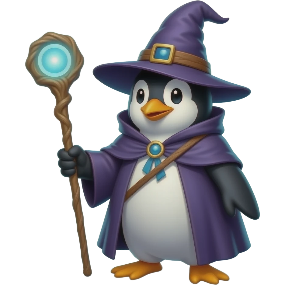 Penguin Wizard emoji
