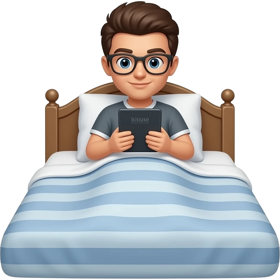 睡前看Kindle emoji