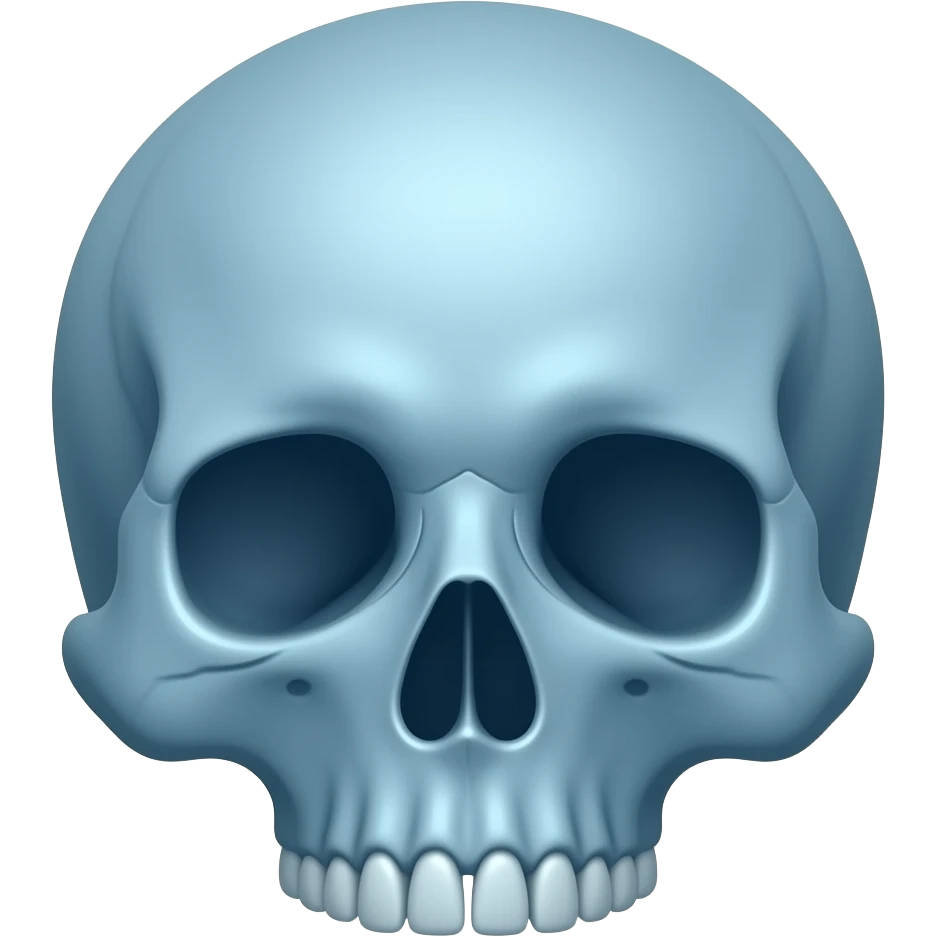 Blu skull emoji