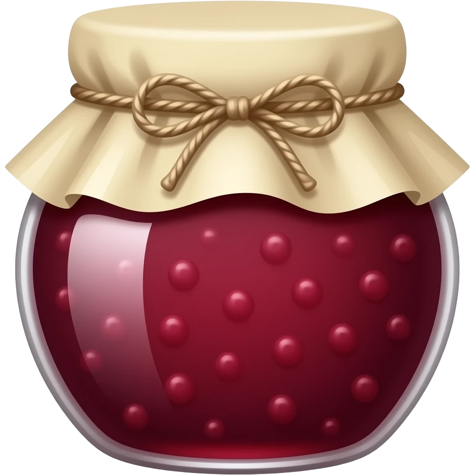 Homemade berry jelly jar emoji