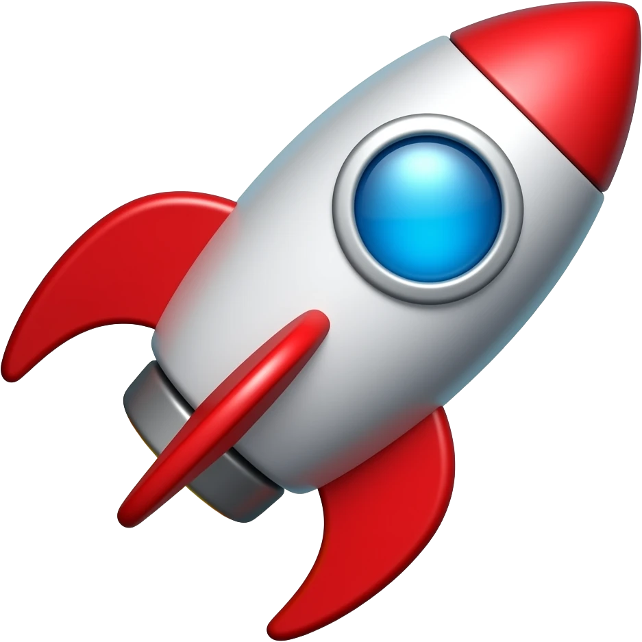 cartoonish style rocket game assert emoji