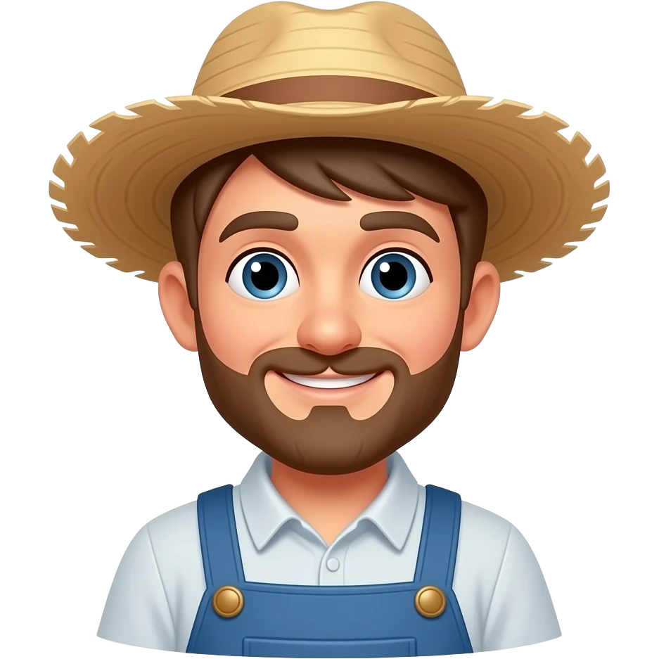 A cartoon 2d farmer emoji