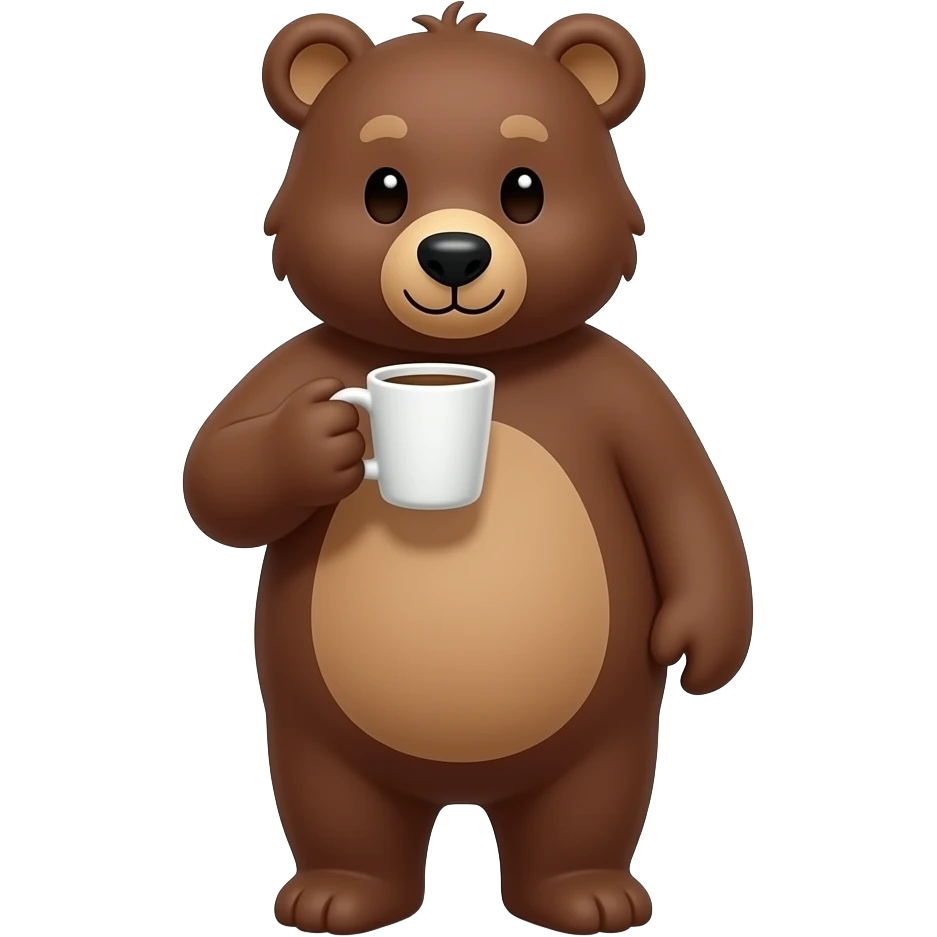 bear drinking coffee emoji