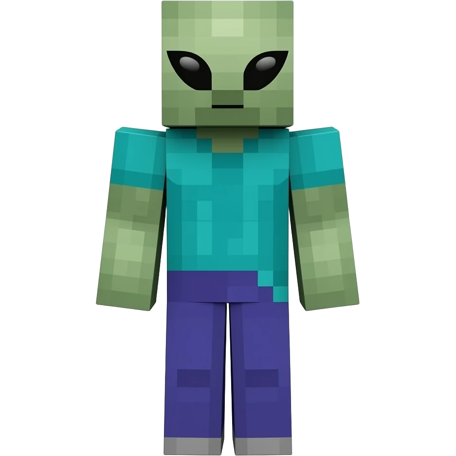 Minecraft alien emoji