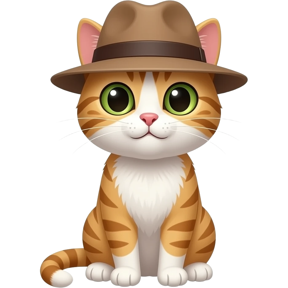un gato con sombrero emoji