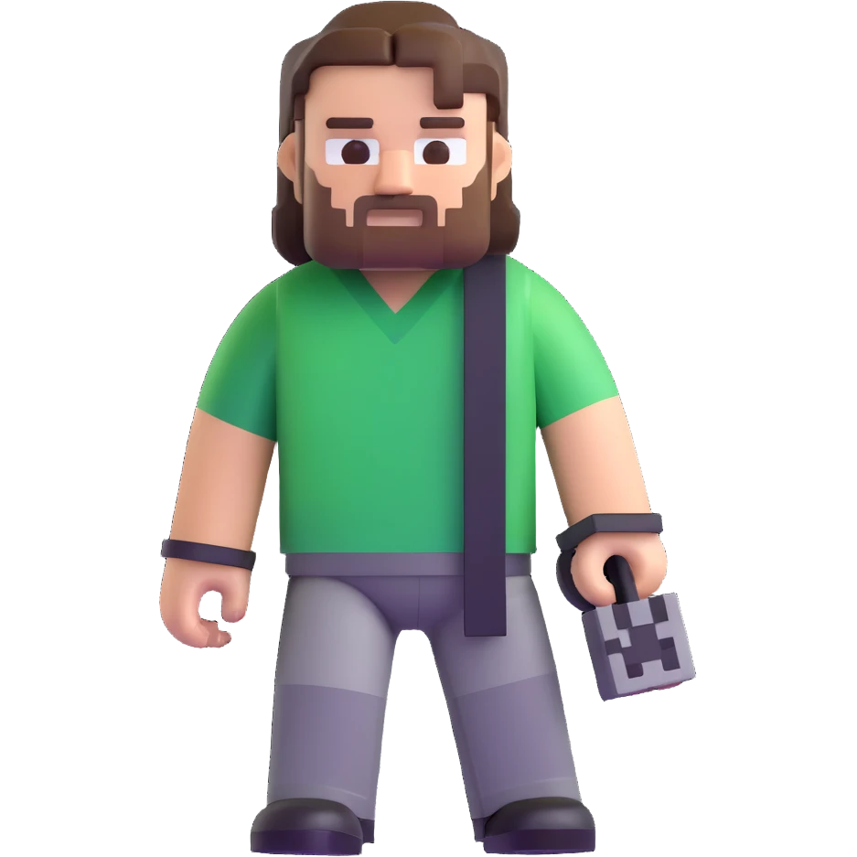 Jack Black as Steve from Minecraft movie emoji