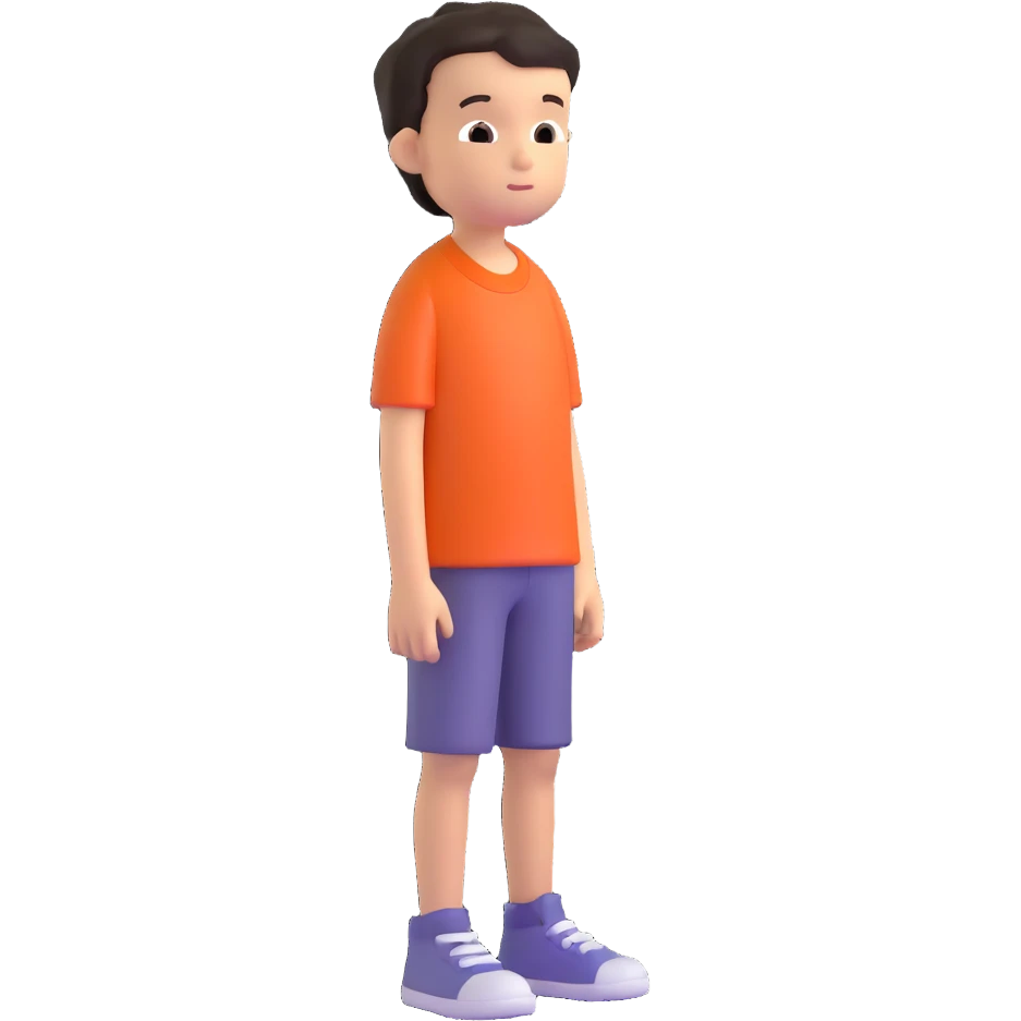 boy standing still emoji