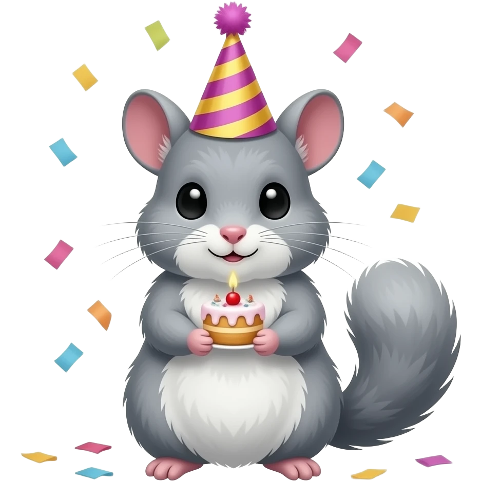 Chinchilla party emoji