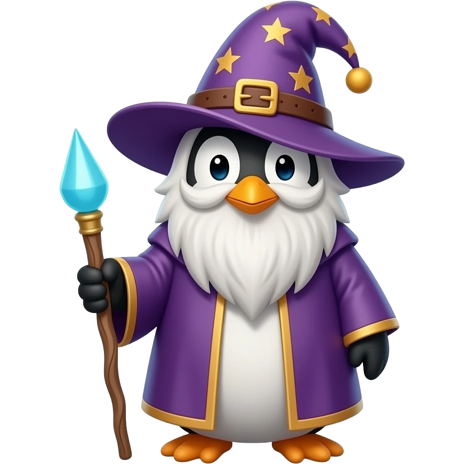 Penguin Wizard emoji