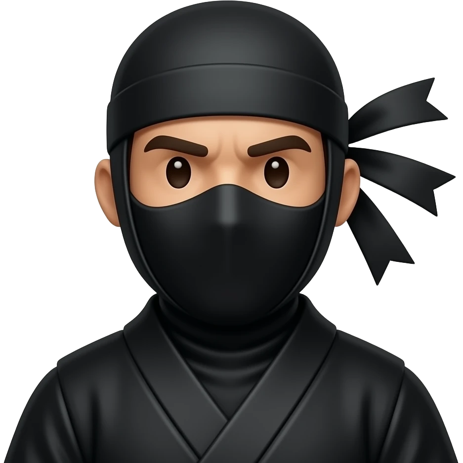 Black ninja dad emoji