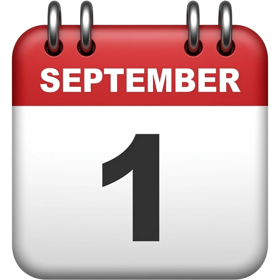 1 September emoji