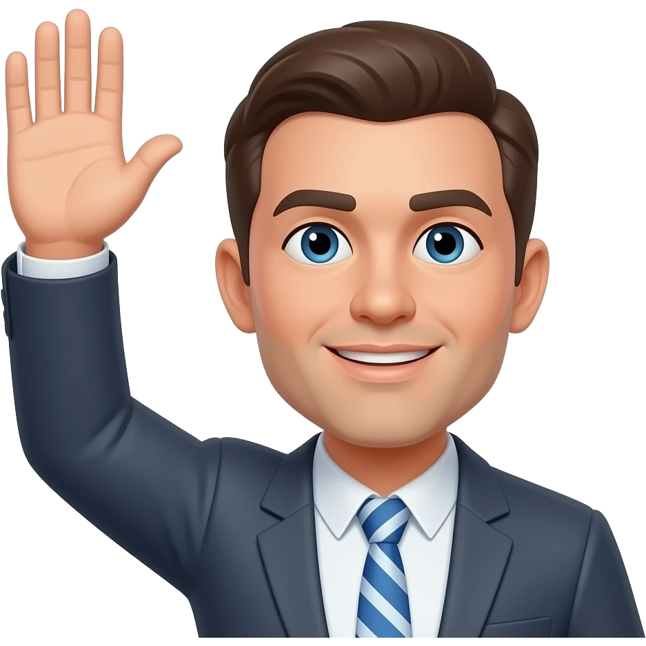 make him raise his hand emoji