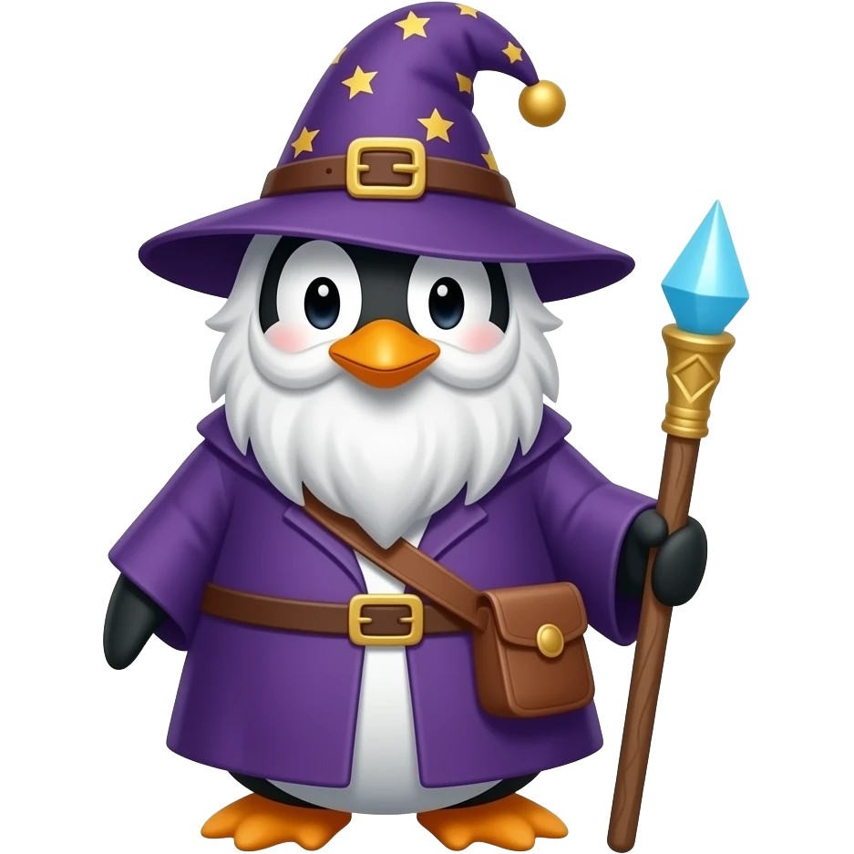 Penguin Wizard emoji