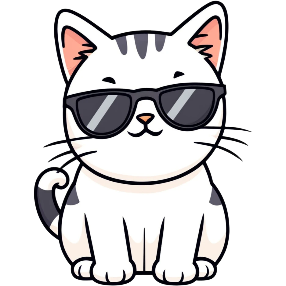 Cat with sunglasses emoji