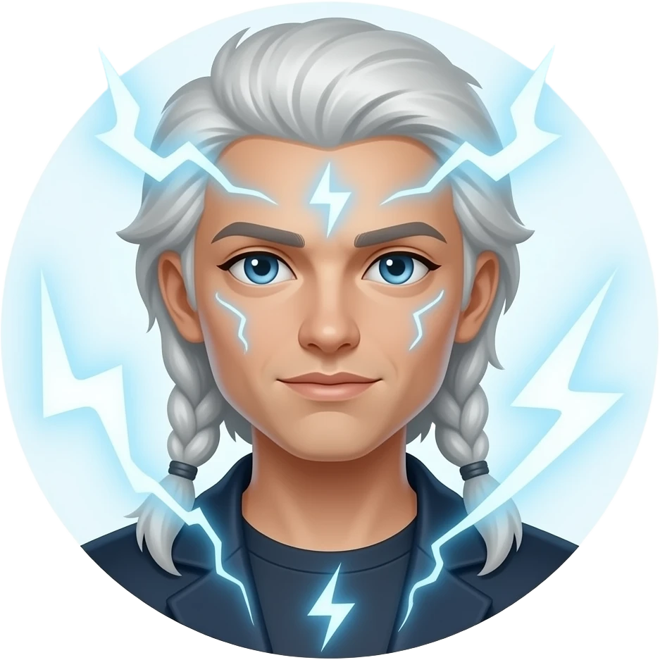 Poder elemental do relâmpago emoji