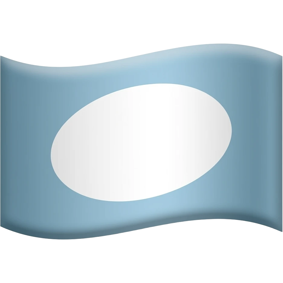 White flag with oval on it emoji