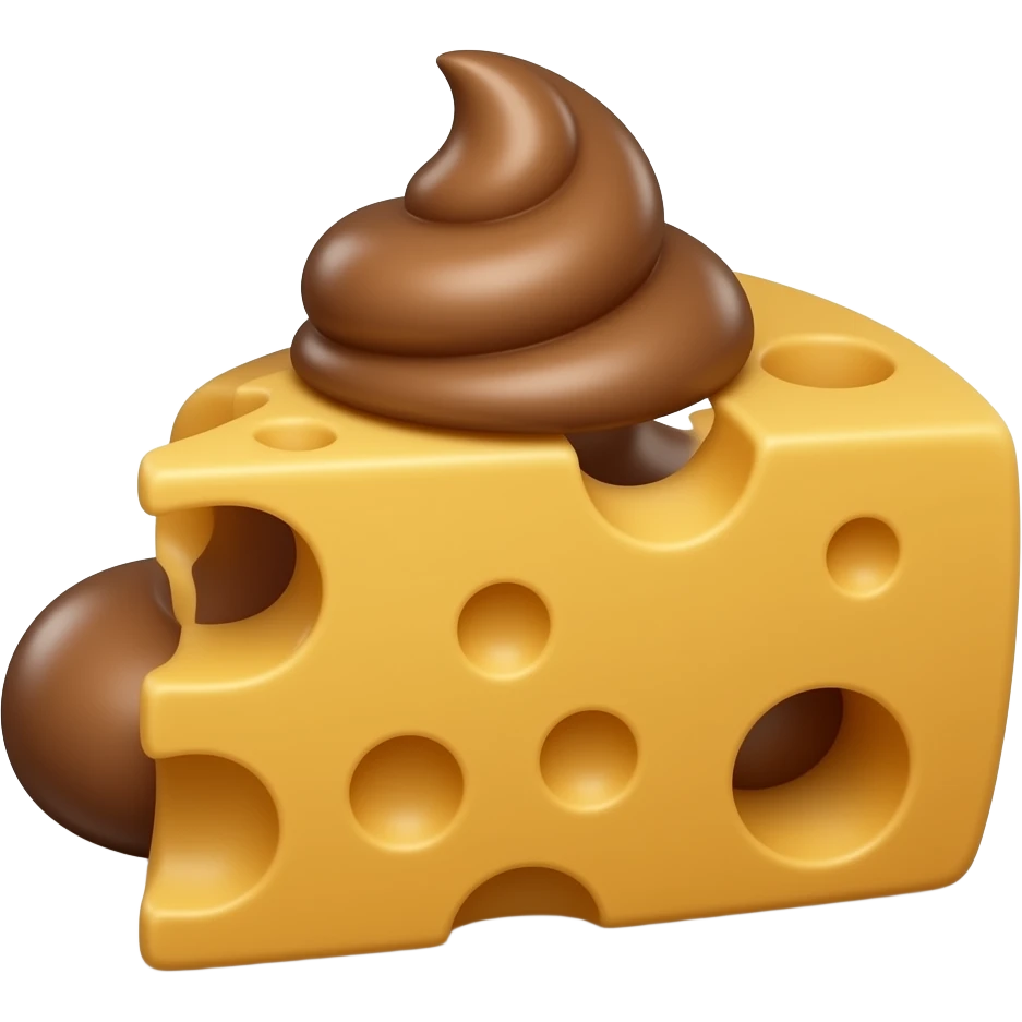 Un caca asi sur un chese emoji