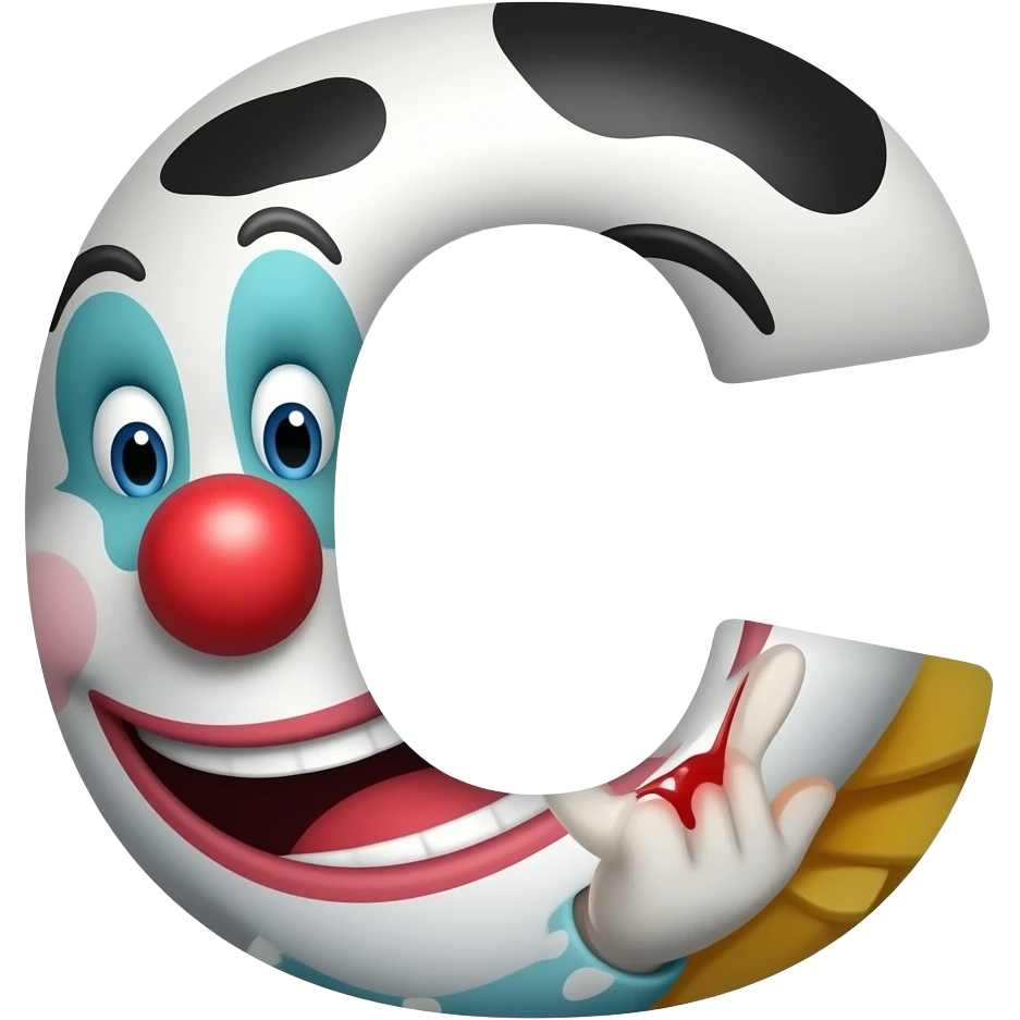 Crabs sting hands clown cow’s red nose letter c emoji