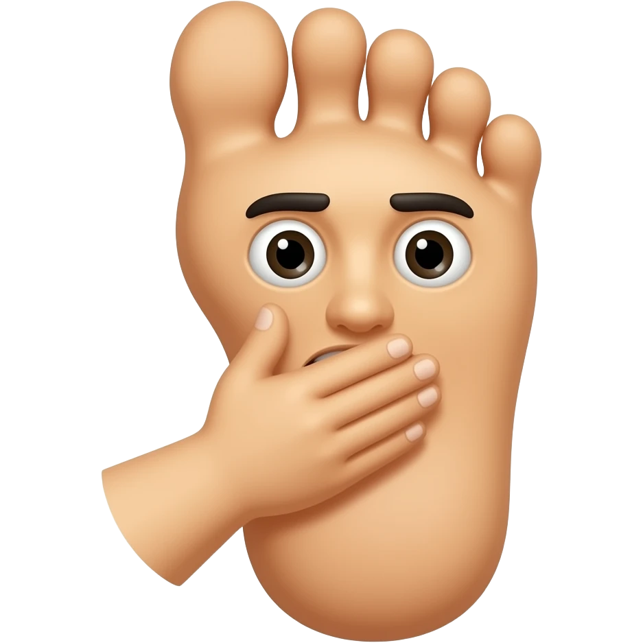 🦶🏻🫨🥴 emoji