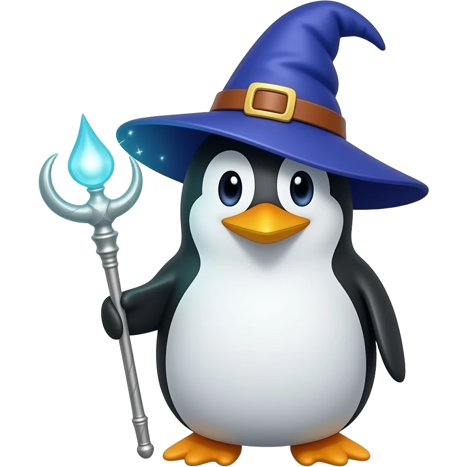 Penguin Wizard emoji