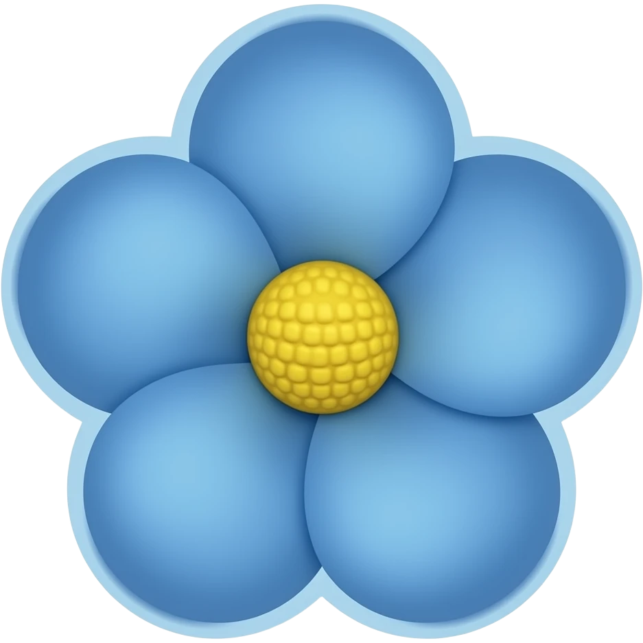 Blue flower emoji