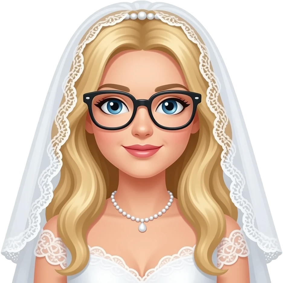 BLOND BRIDE W/ VEIL emoji