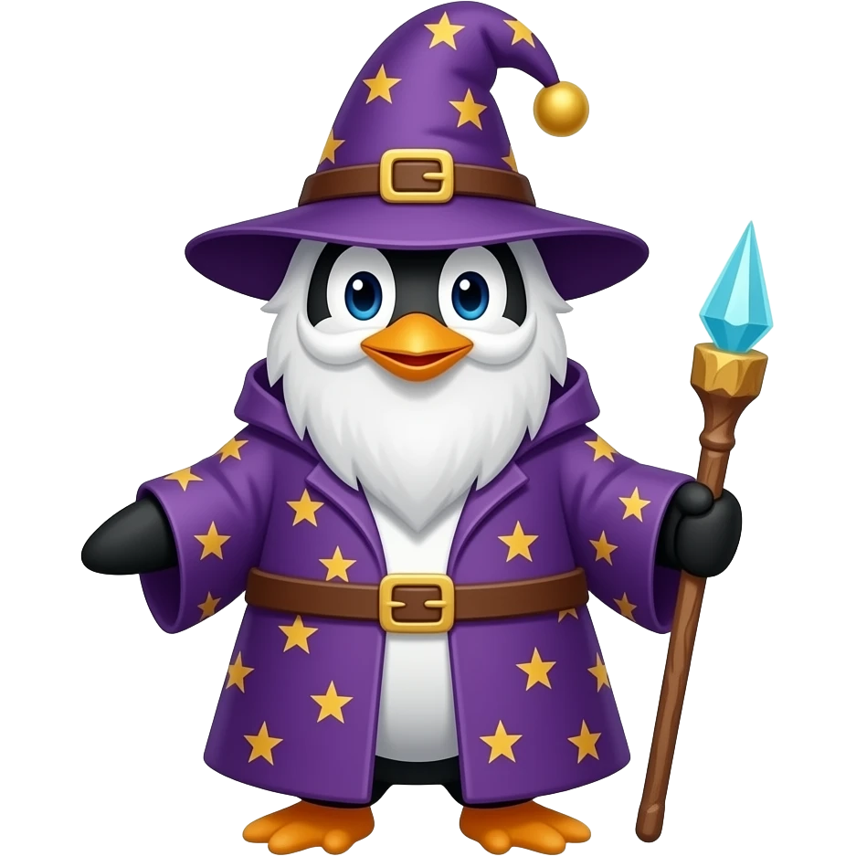 Penguin Wizard emoji