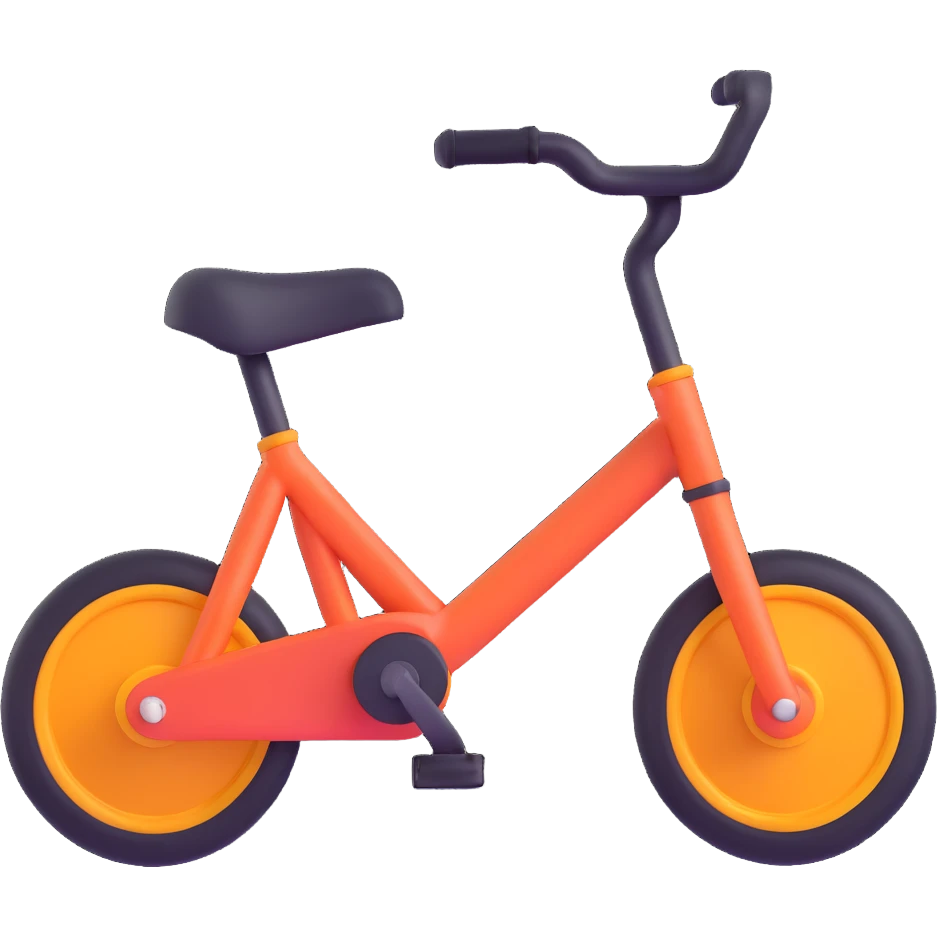 children's bicycle with four wheels emoji
