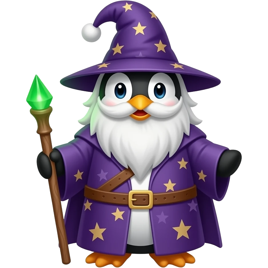 Penguin Wizard emoji