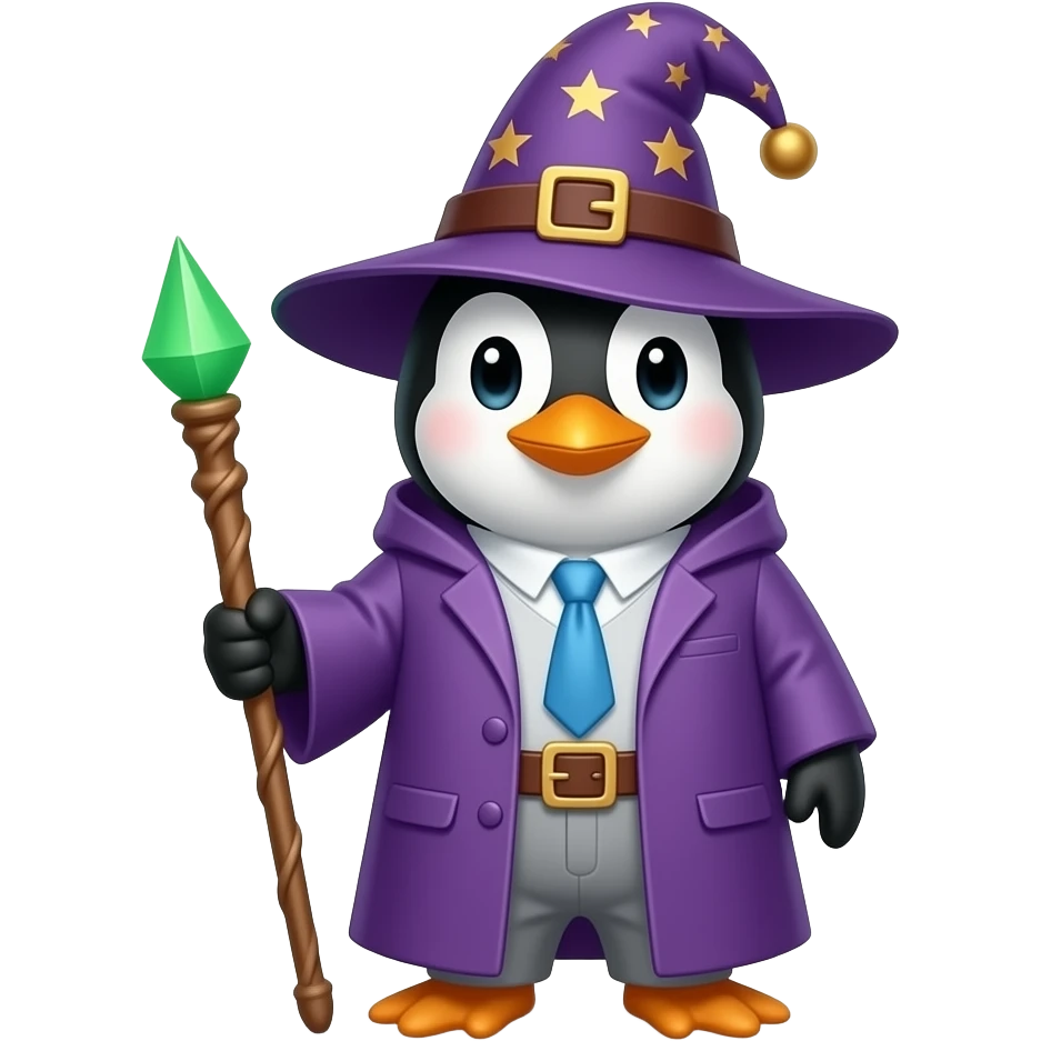 Penguin Wizard emoji
