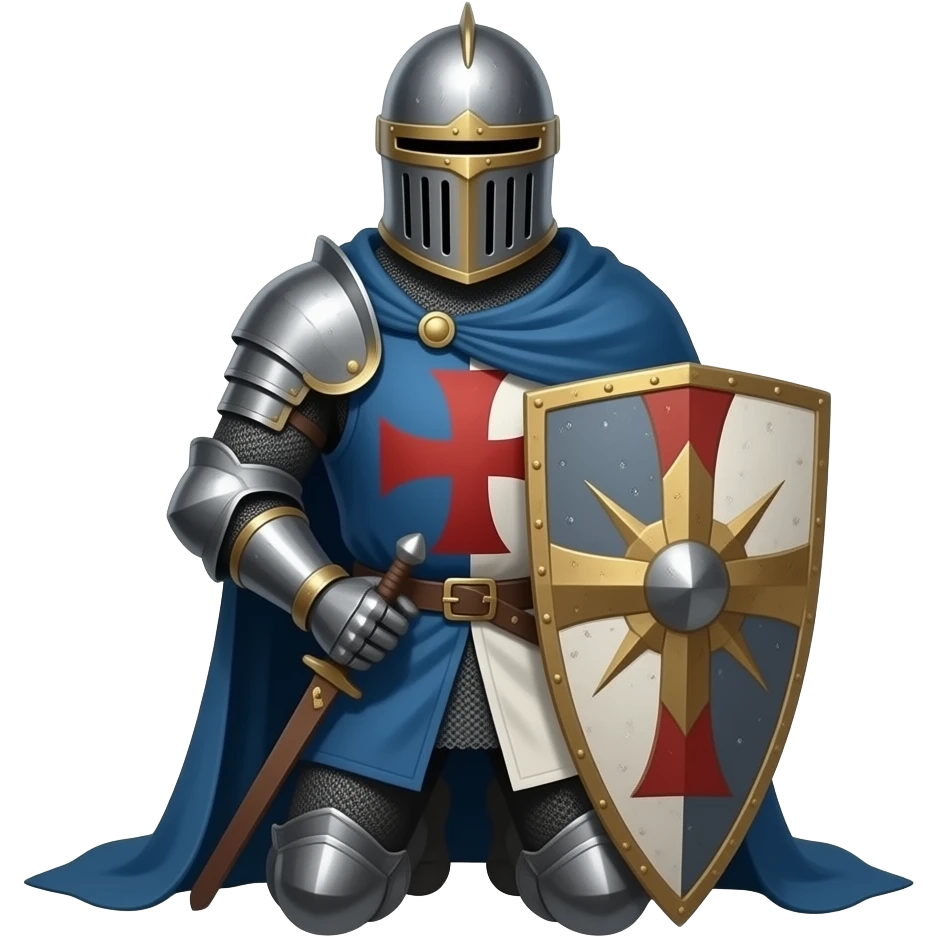 Templar knight on his knees emoji