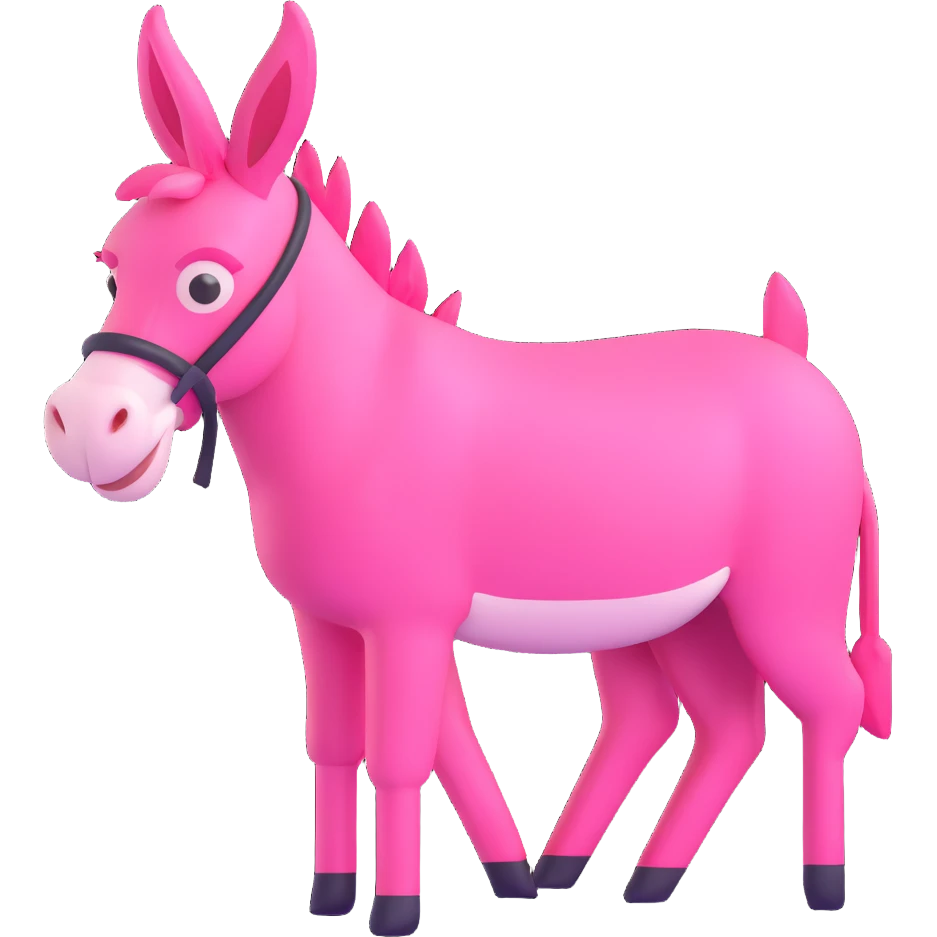 pink donkey emoji