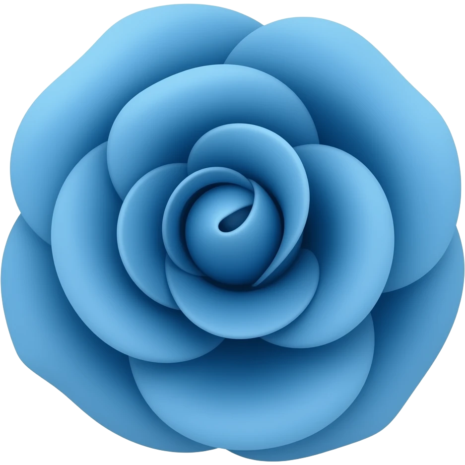 ایموجی گل رز به رنگ آبی emoji