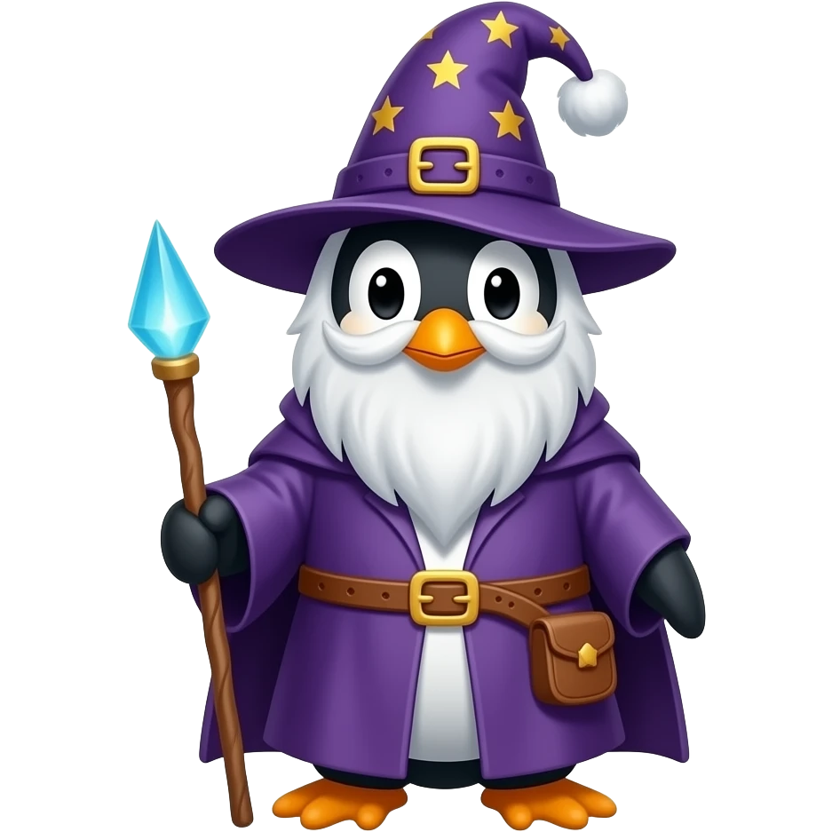 Penguin Wizard emoji