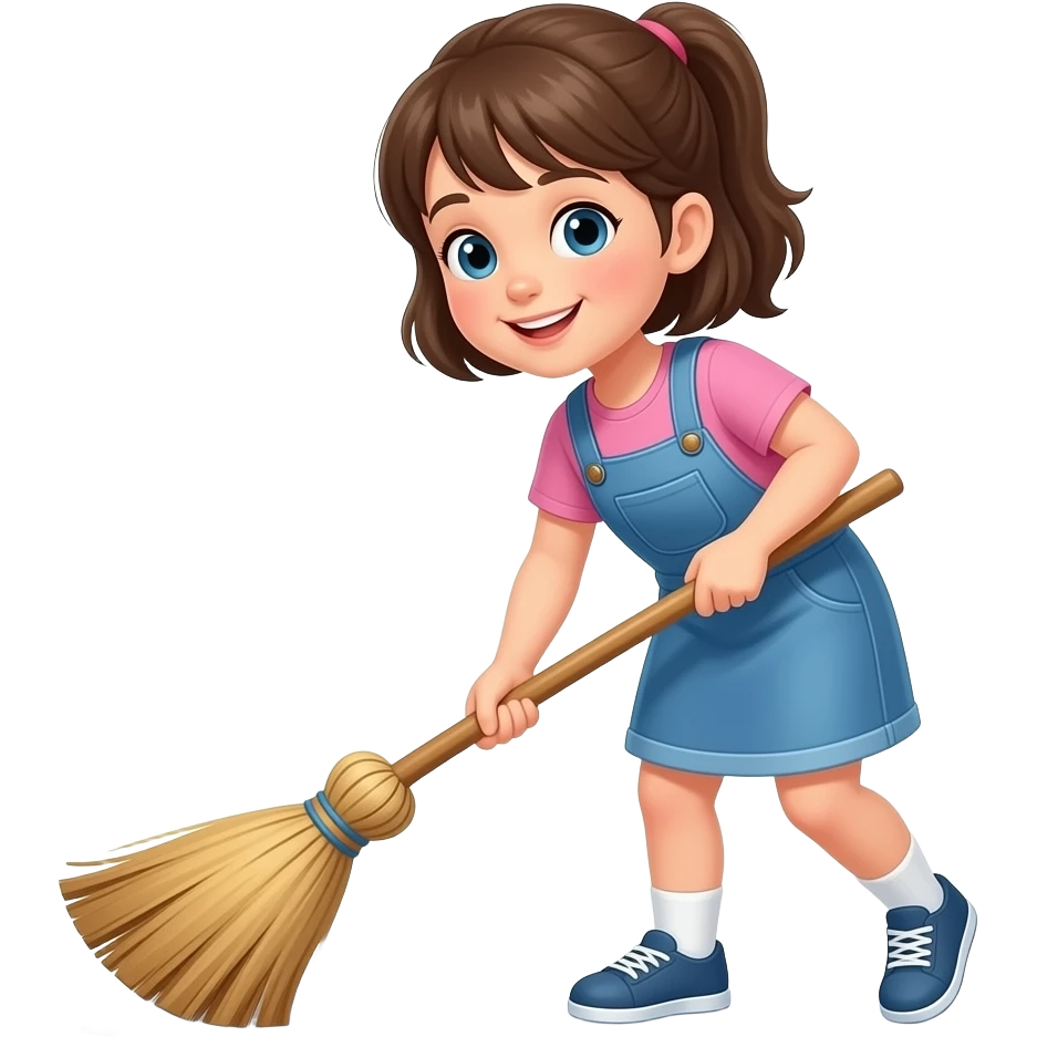 Une fille qui balaie le sol emoji
