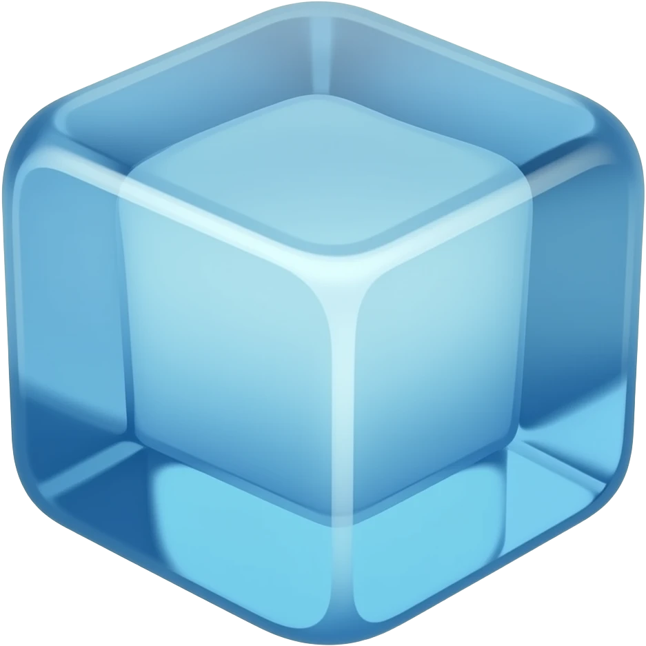 Needoh ice cube blue emoji