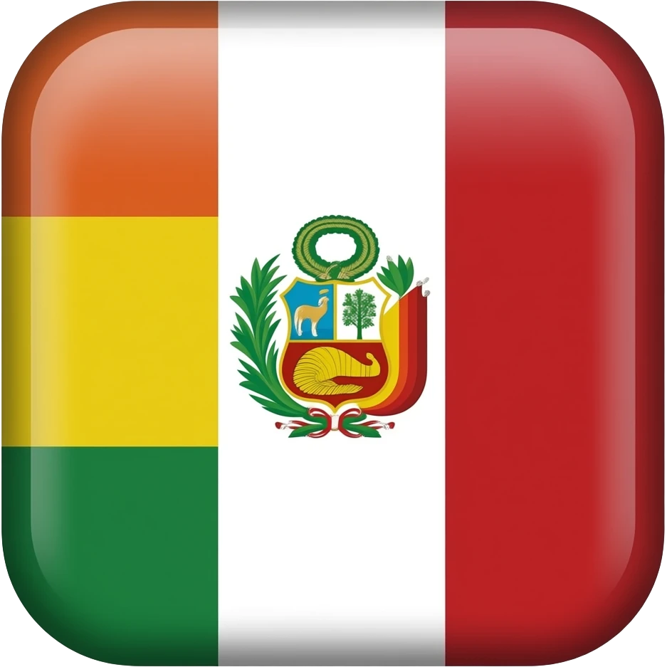 Peru-Bolivian confederation flag emoji