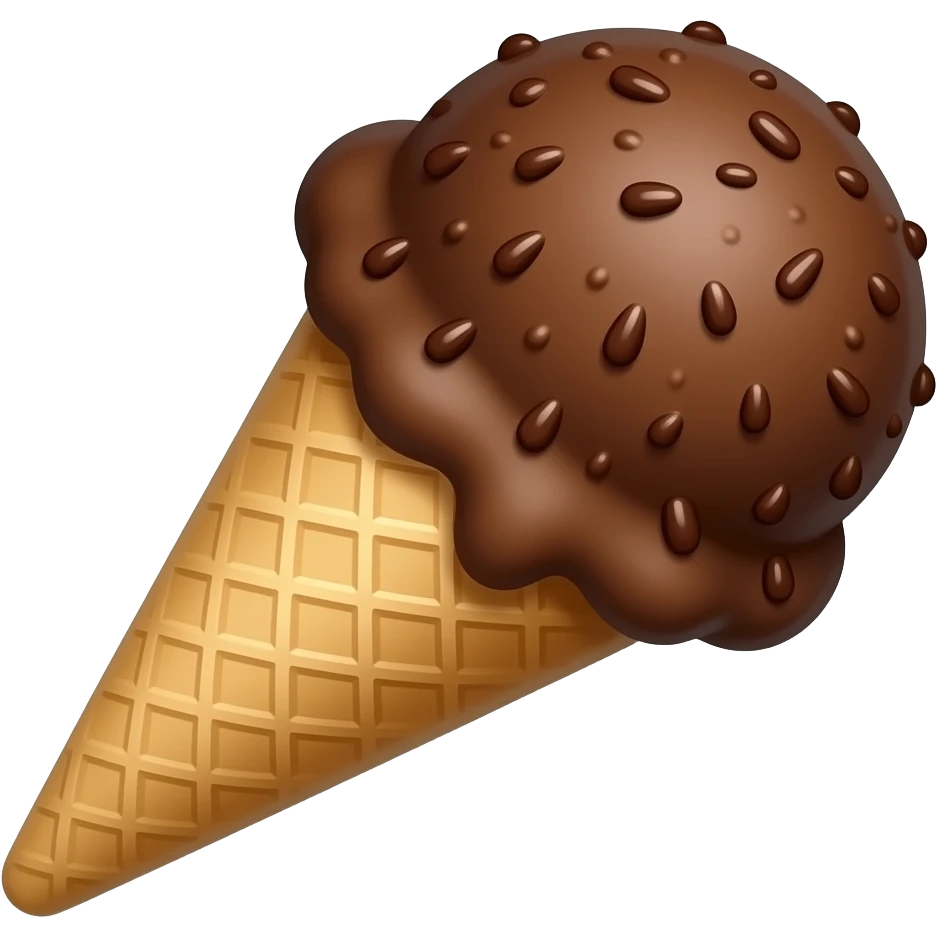 Chocolate Ice cream emoji
