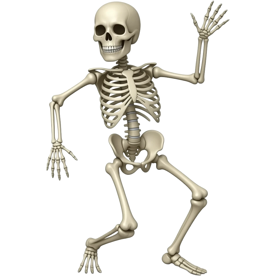 a dancing skeleton emoji
