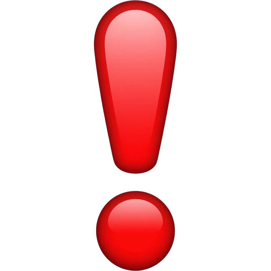 exclamation mark red no background emoji