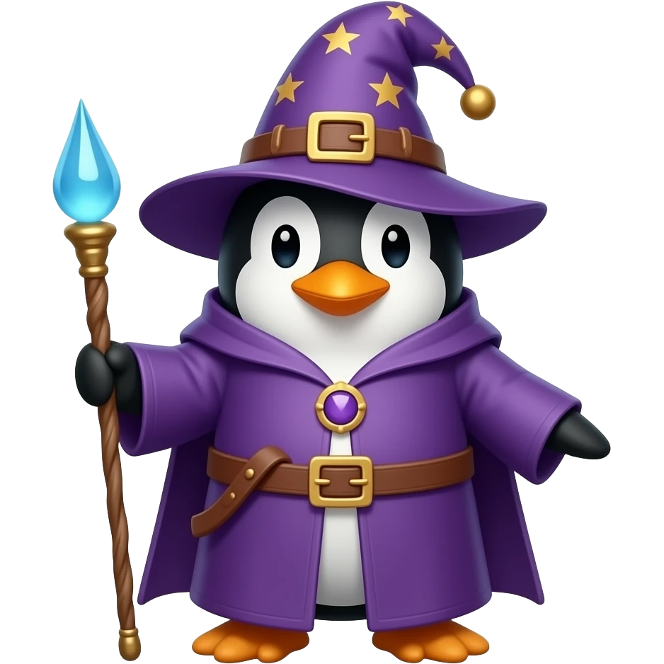 Penguin Wizard emoji